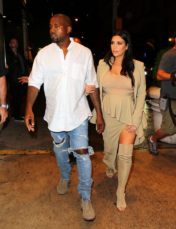 Kim Kardashian Pregnant Style Kanye West Boots New York Fashion Week