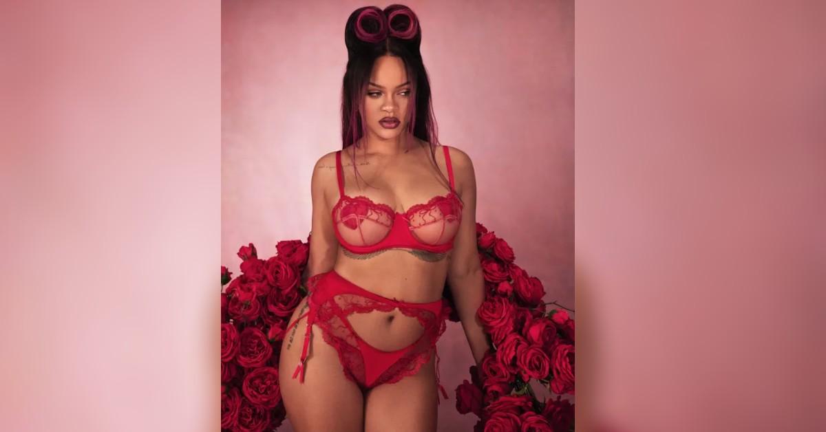 rihanna frolics naked bed rose petals raunchy valentines day range