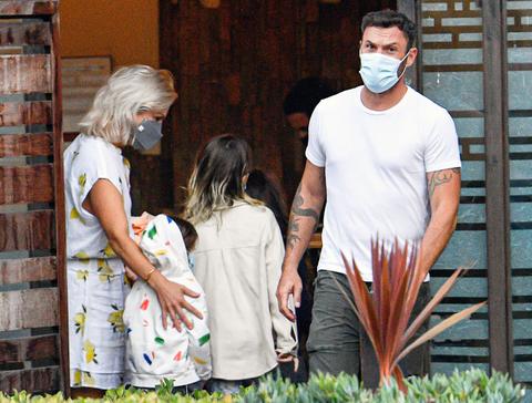 brian austin green girlfriend sharna kids photos megan fox divorce final r