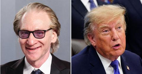 split image of Bill Maher and Donald Trump