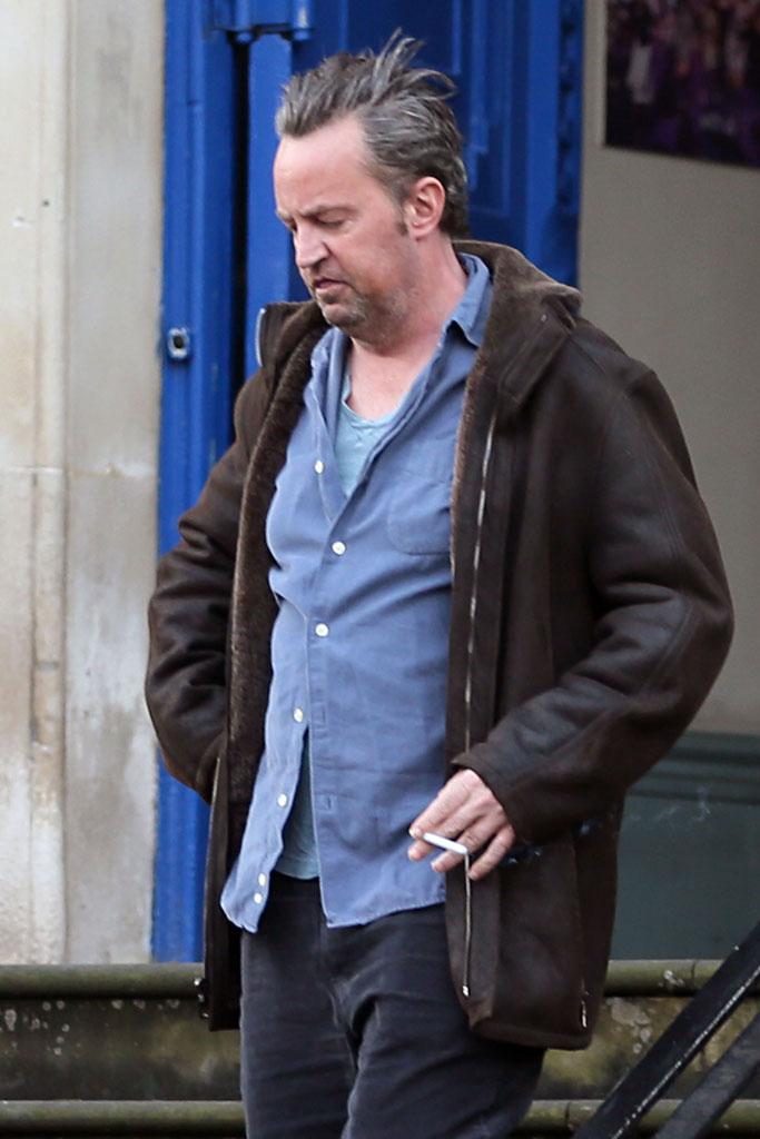 Matthew Perry Disheveled Bad Hair Day London