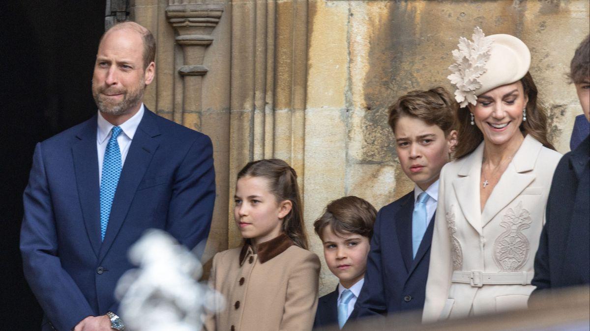 The Waleses at the Easter Matins Service In Windsor