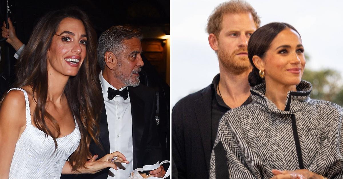 prince harry meghan markle humiliated snubbed george amal gala pp