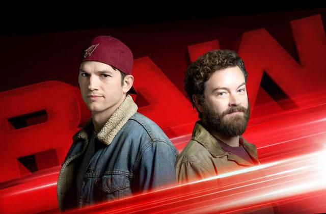 ashton kutcher danny masterson guess star monday night raw