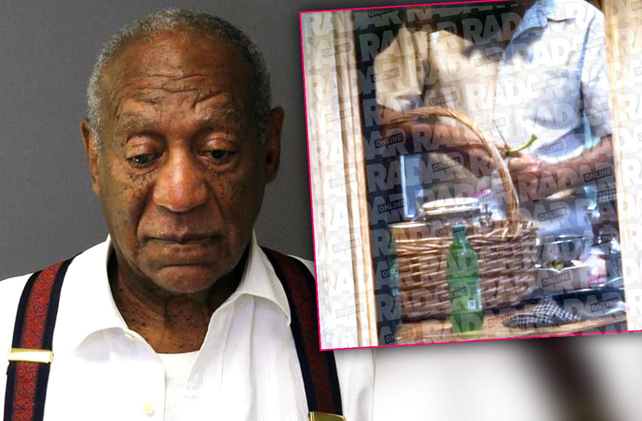 //bill cosby busted sneaking food prison penne white wine sauce pp