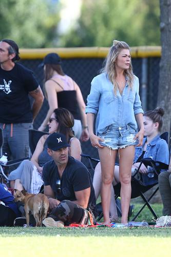 Sexy Stepmother! LeAnn Rimes Sports Daisy Dukes With Hubby At Stepson's ...