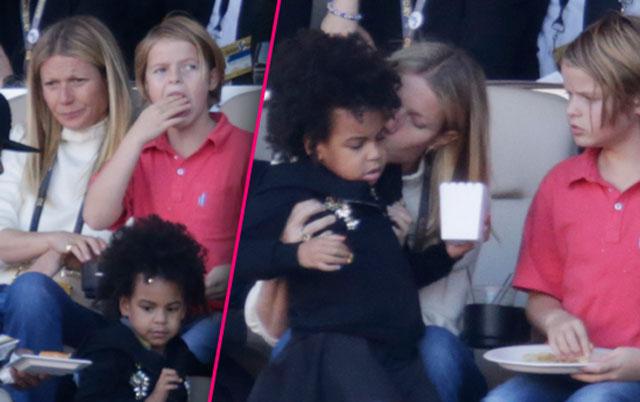 Gwyneth Paltrows Babysits Blue Ivy During Beyoncé's Super Bowl Performance