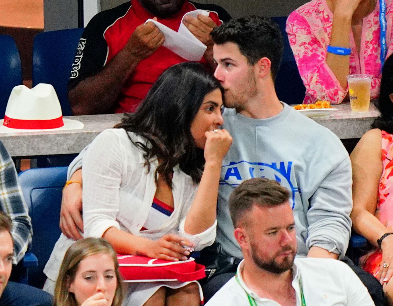 US Open Celebrities Priyanka Chopra Nick Jonas