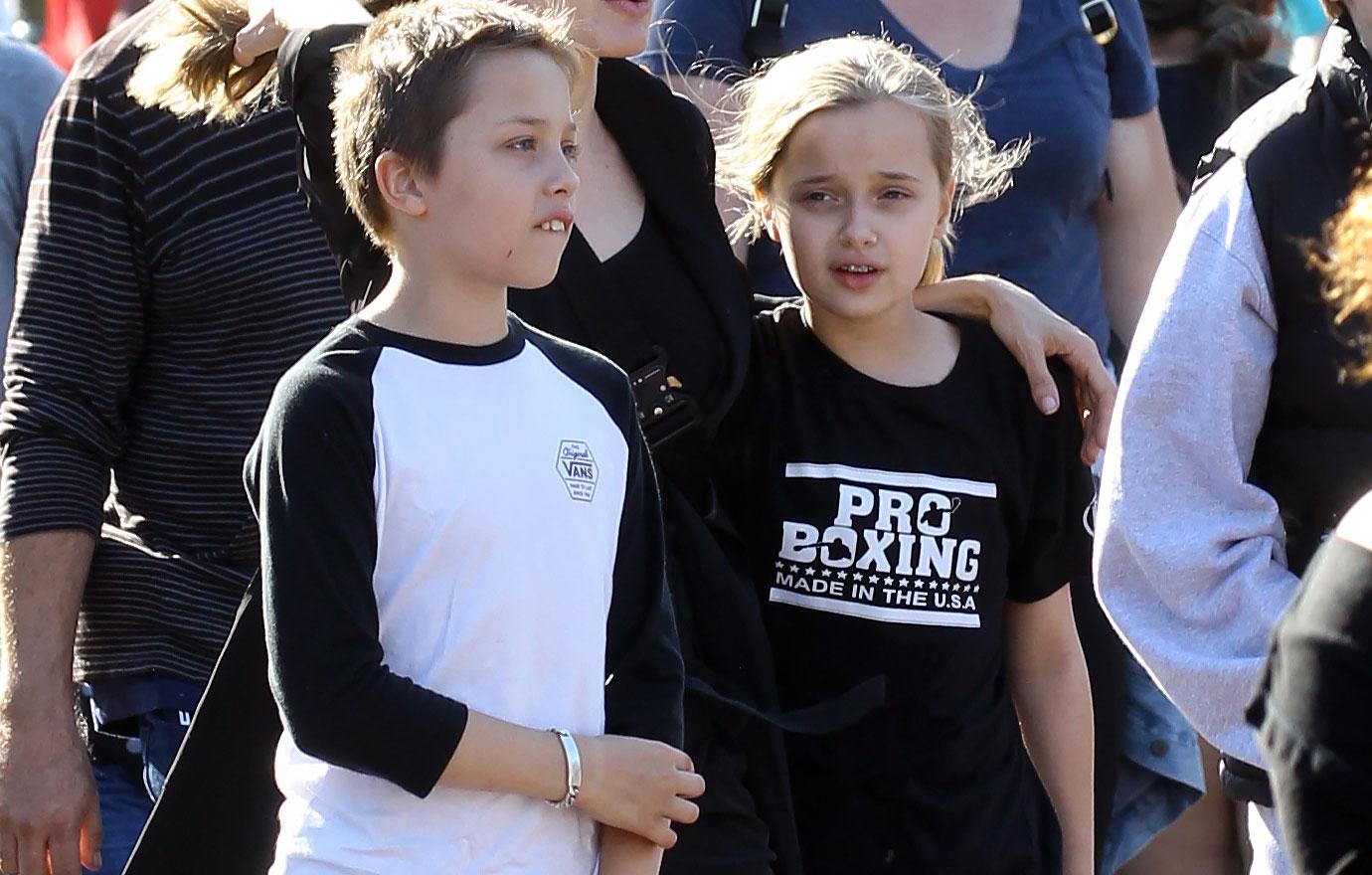 Angelina Jolie Takes Kids To Disneyland After Maddox College