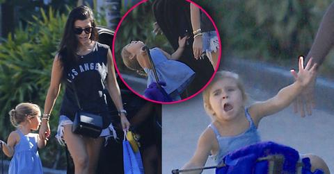 //kourtney kardashian penelope hurt car door pp