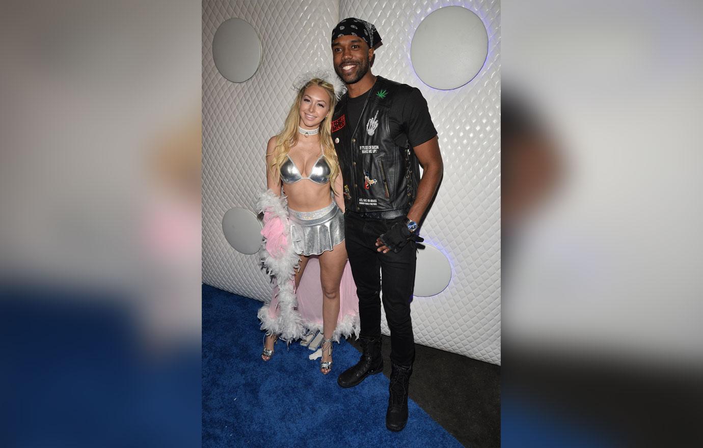 DeMario Jackson Picks Up Corinne Olympios Halloween Party Bikini