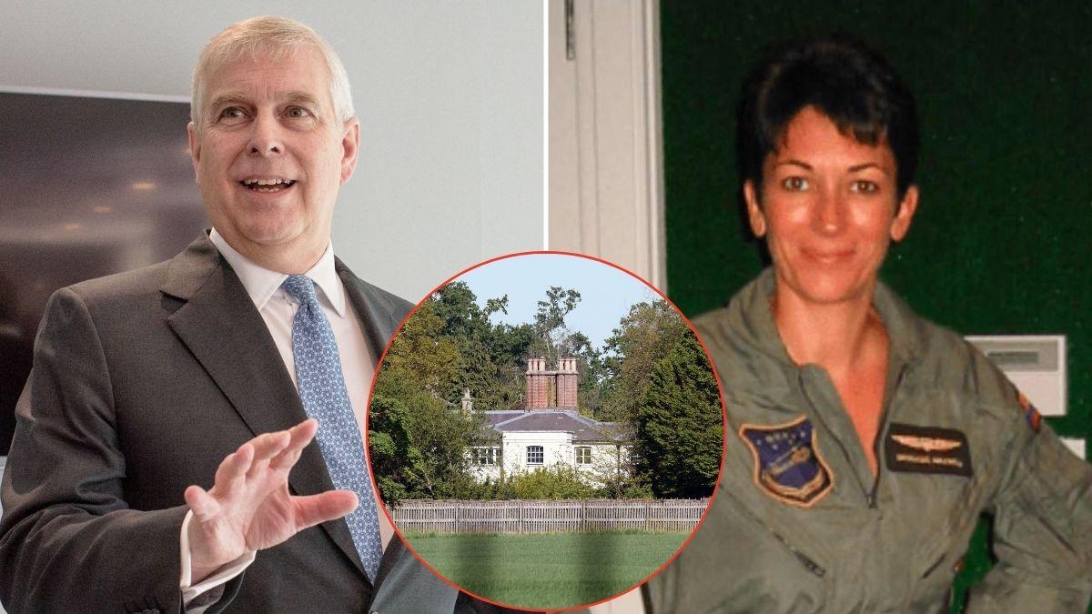 Split photos Andrew Windsor, Ghislaine Mxwell and Frogmore Cottage