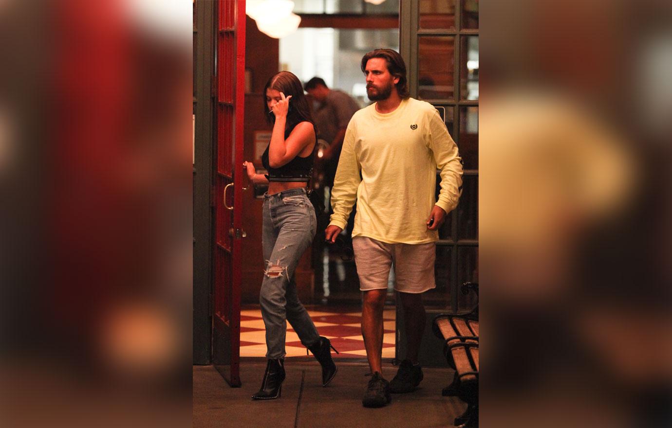 Scott Disick And Sofia Richie Leave Restaurant In Los Angeles