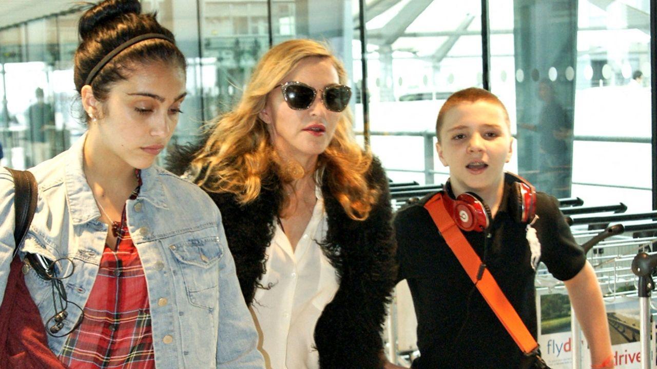 Photo of Madonna, Lourdes and Rocco Leon