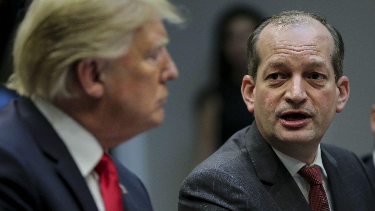 Photo of Donald Trump, Alex Acosta