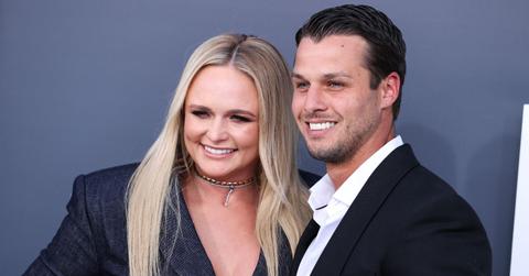 Composite photo of Miranda Lambert and husband Brendan McLoughlin and TikTok video.