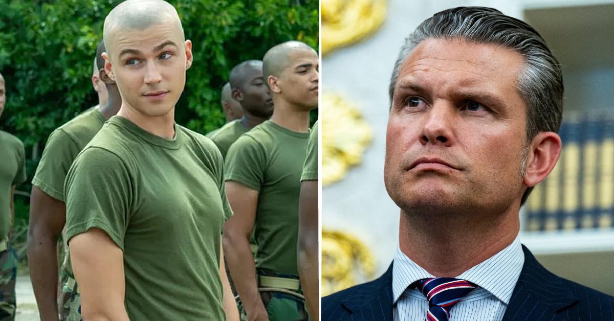 Grab from 'Boots' on Netflix, Pete Hegseth