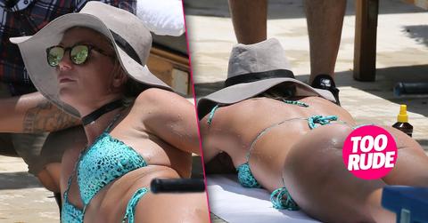Britney Spears Blue Bikini Butt Boobs