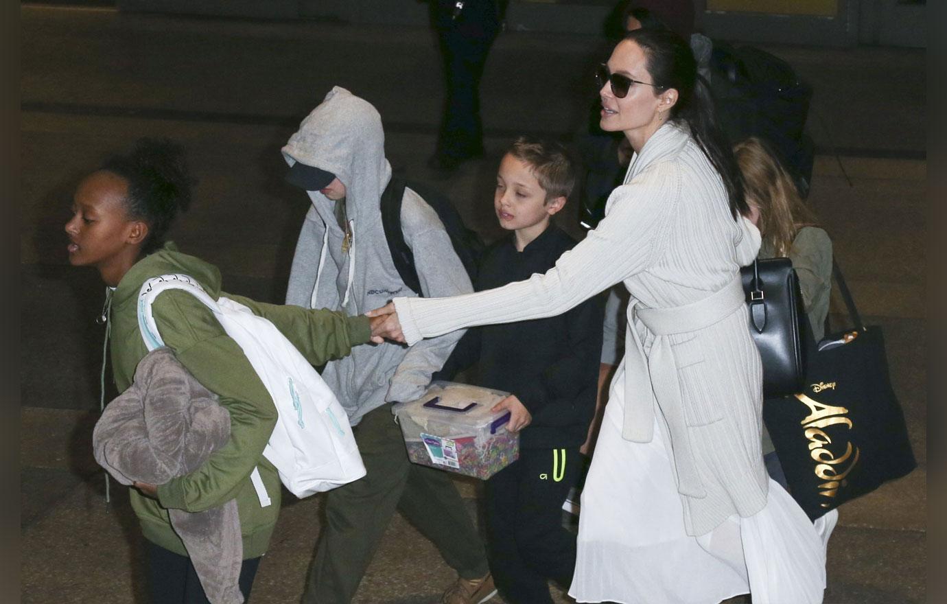 Brad Pitt Angelina Jolie Divorce Custody Kids LA Pics