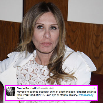 //carole radziwill hurricane sandy