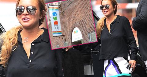//lindsay lohan no bra miniskirt community service cigarettes daycare new york city pp