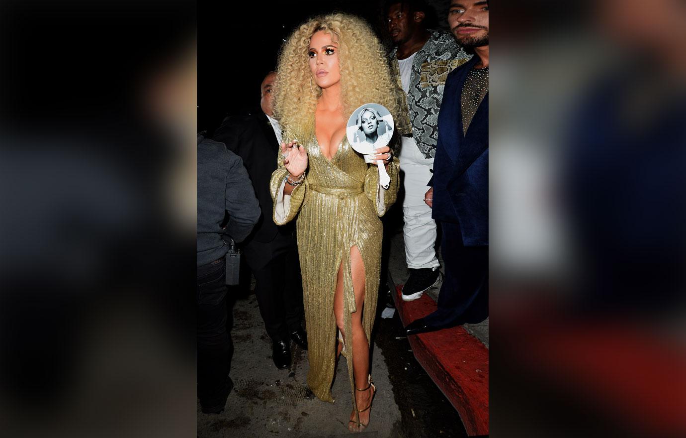 Khloe Kardashian Rocks Big Hair At Diana Ross’ Birthday Party