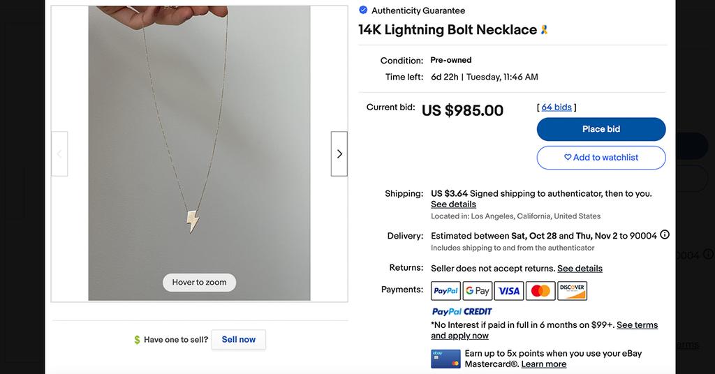 Raquel Leviss Selling TomTom Hoodies and Lightning Bolt Necklace