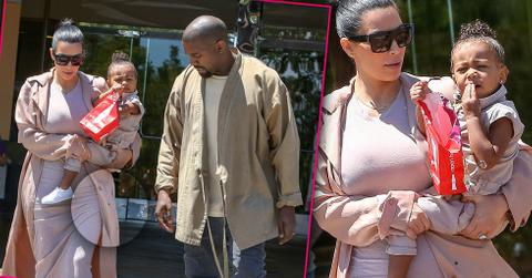 Kim Kardashian North West Lanvin Coat Popcorn Stain