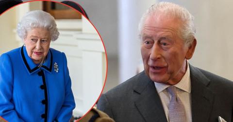 Split photos of King Charles and Queen Elizabeth