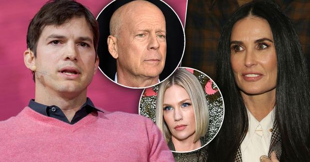 Ashton Kutcher Accused Ex January Jones Of Affair With Bruce Willis, Demi Moore Claims