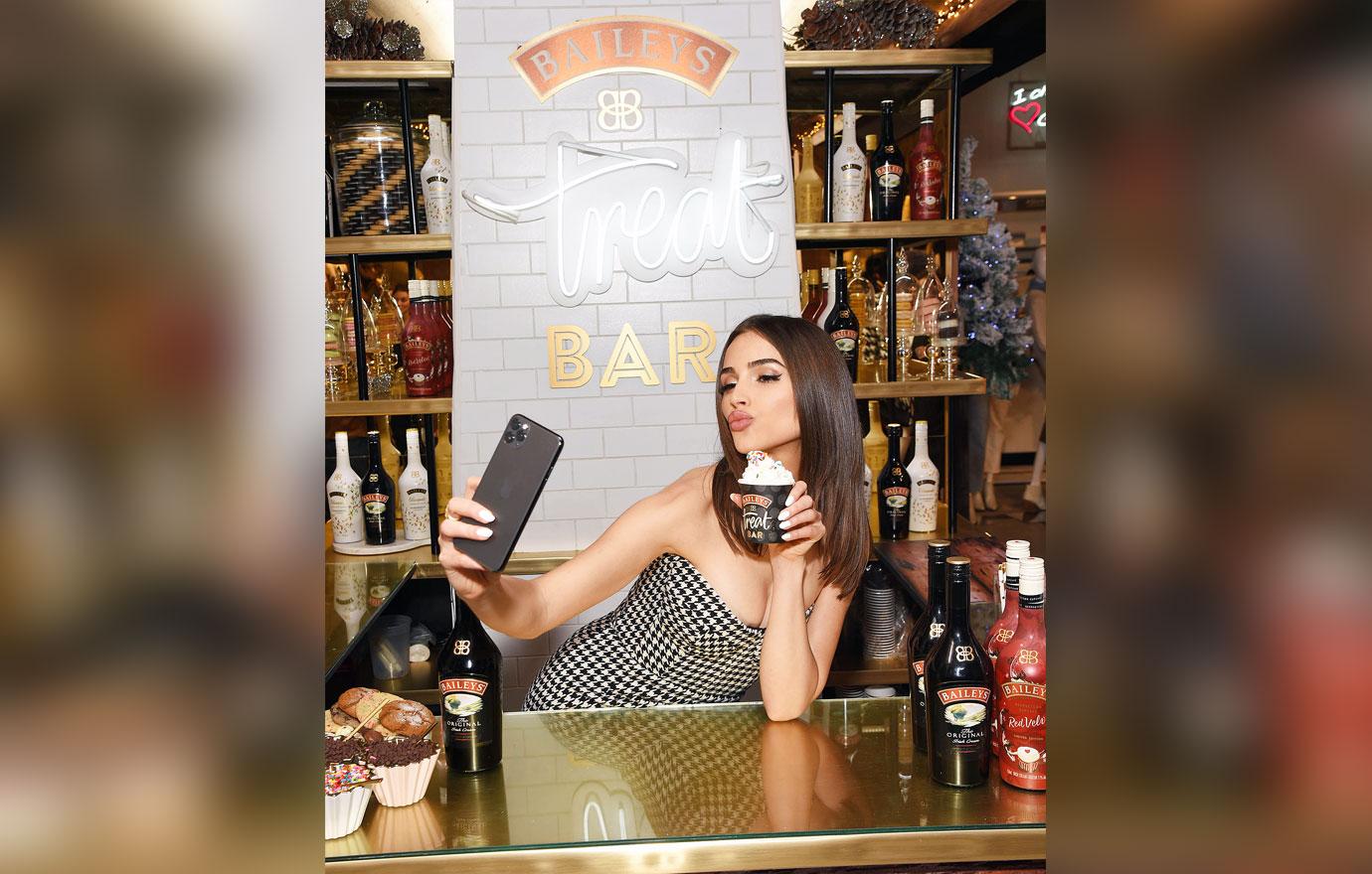 Olivia Culpo Taking a Selfie with Baileys Original Irish Cream Liqueur