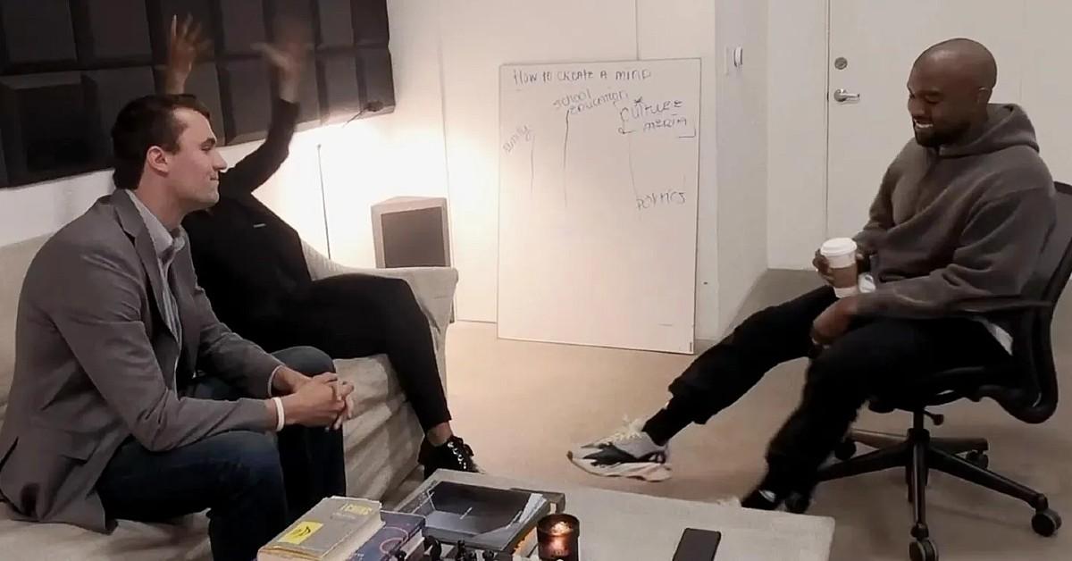 Photo of Charlie Kirk and Kanye West