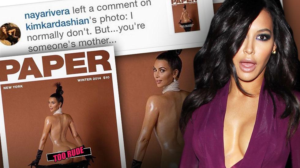 //naya rivera blasts kim kardashian paper mag cover