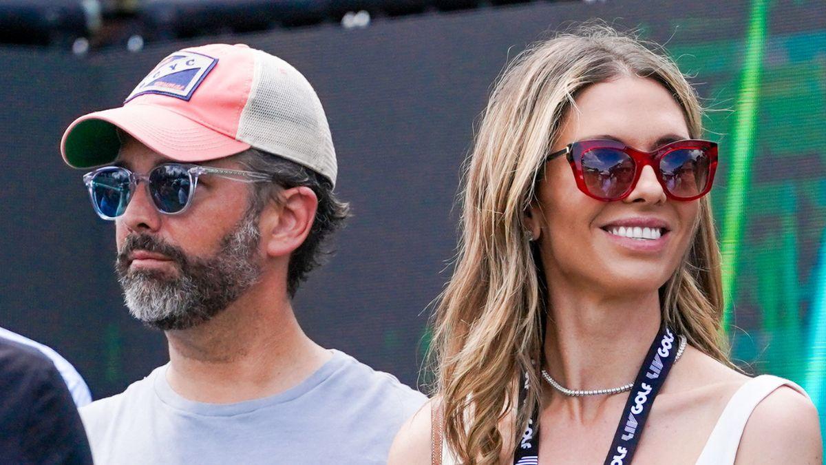 Image of Donald Trump Jr. and Bettina Anderson announced their engagement at the White House in December 2025.