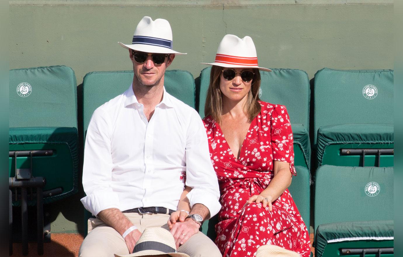 Pregnant Pippa Middleton Hides Bump Red Dress