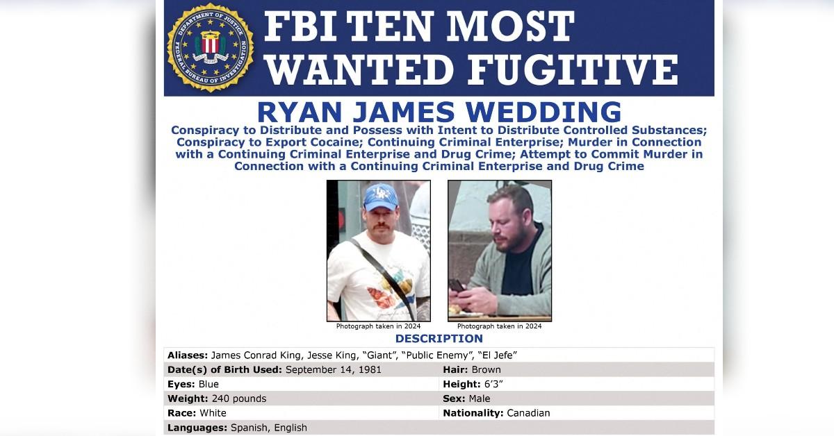 ryan wedding wanted sign fbi