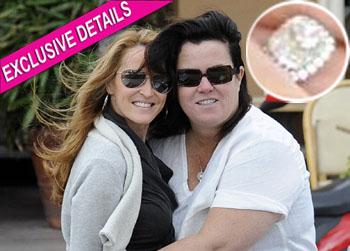 //rosie odonnell michelle rounds engagement ring
