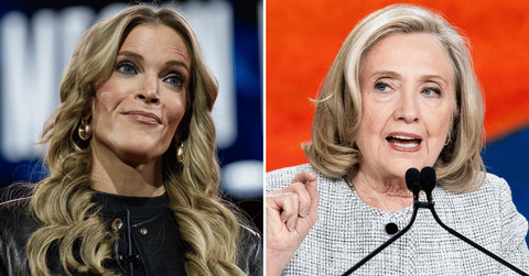 Split photo of Megyn Kelly, Hillary Clinton