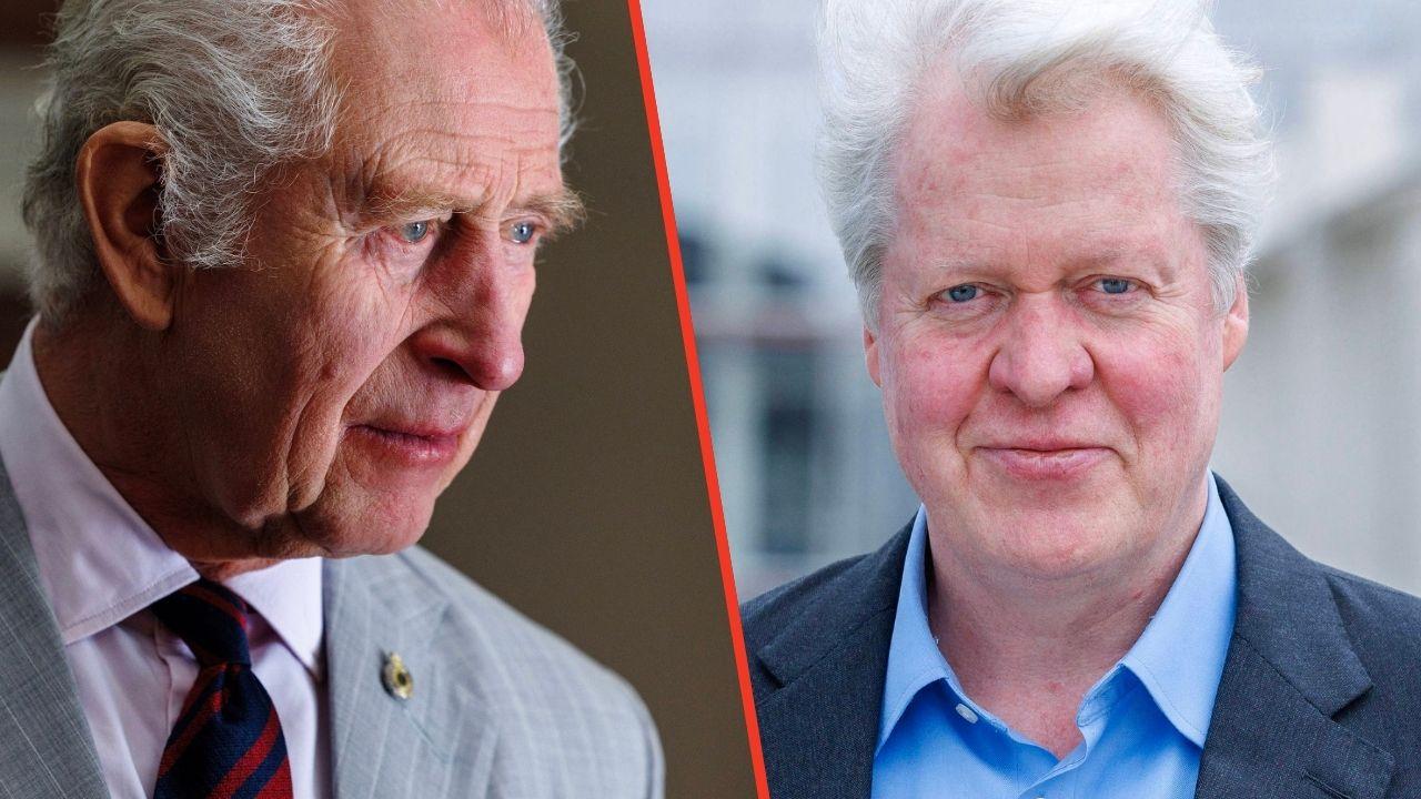 Split photos of King Charles and Earl Spencer
