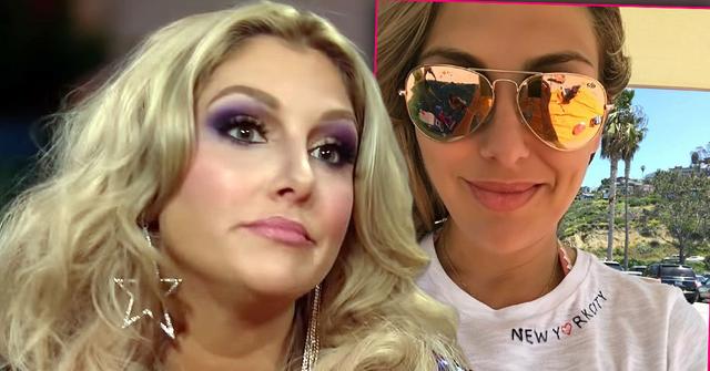 'RHOC' Gina KirschenheiterWearing Star Earrings, Inset Gina Wearing Mirrored Sunglasses And New York City Gray Heathered T-Shirt