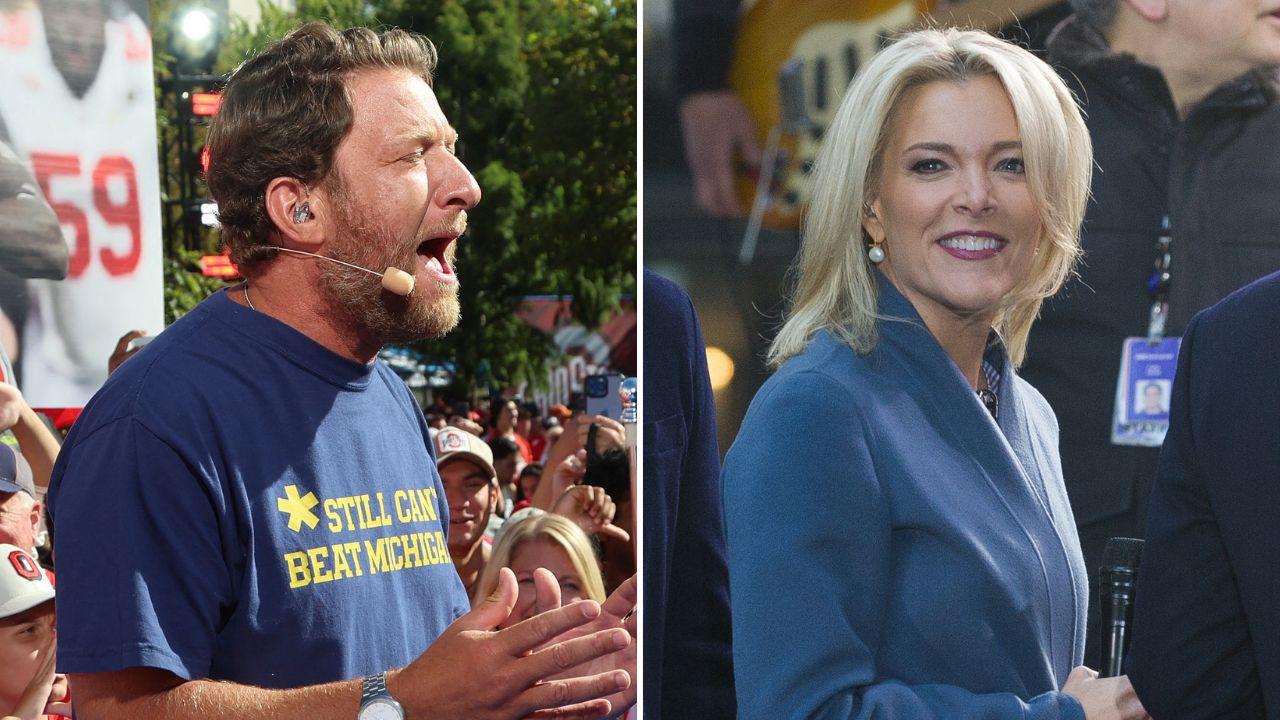 A photo of Dave Portnoy alongside a photo of Megyn Kelly