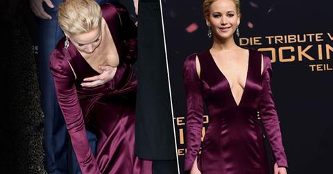 //jennifer lawrence wardrobe malfunction hunger games pp