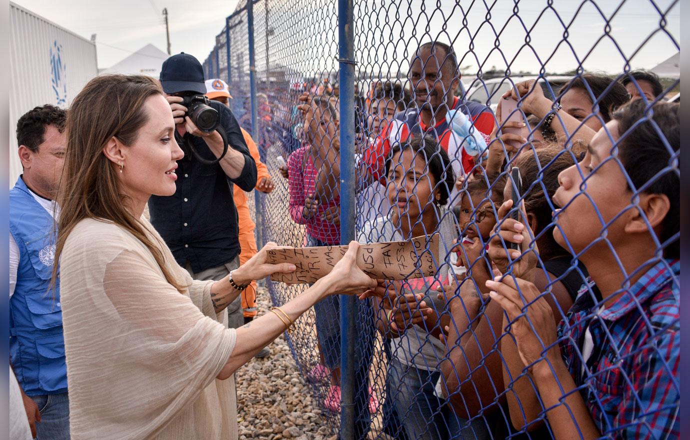 Angelina Jolie Visits Refugee Camp