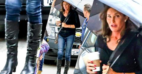 Caitlyn Jenner Walking In The Rain