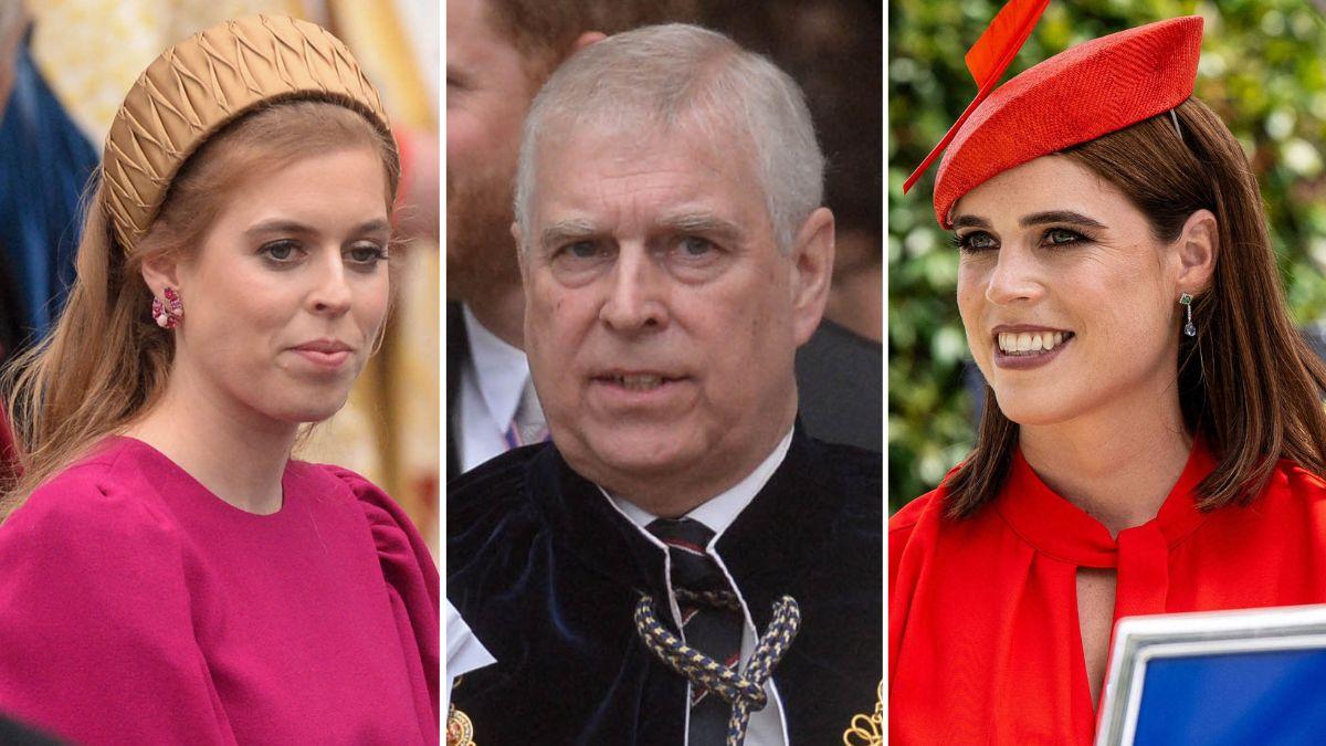 picture of Princess Beatrice, Andrew Windsor and Princess Eugenie