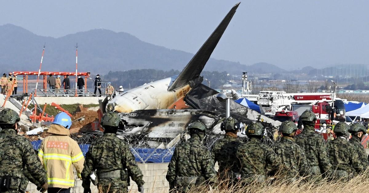 Composite photo of Jeju Air crash