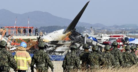 Composite photo of Jeju Air crash