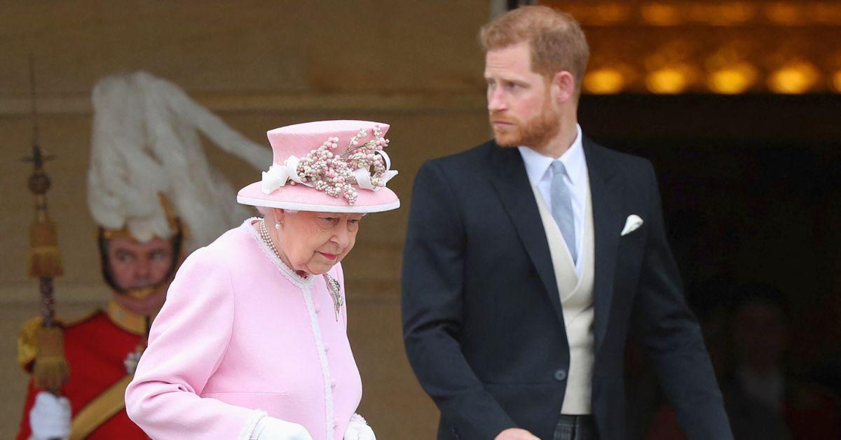 Photo of Prince Harry and Queen Elizabeth