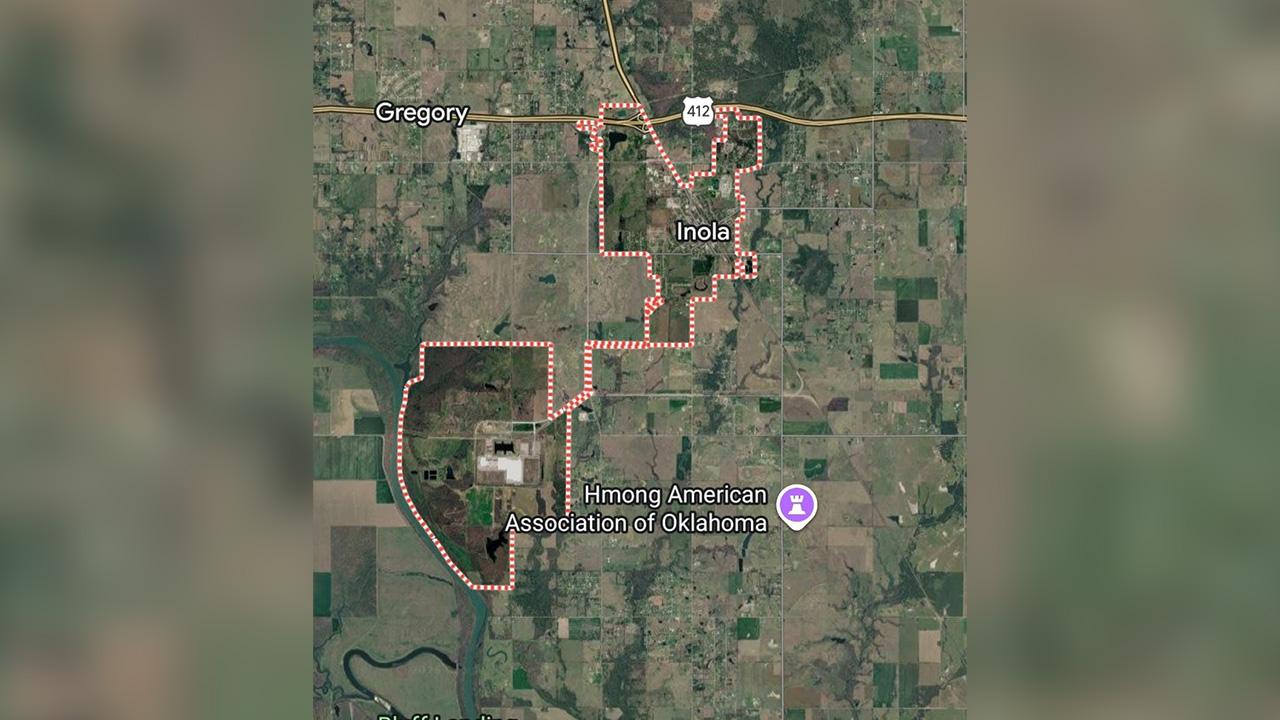 Map of Inola, Oklahoma