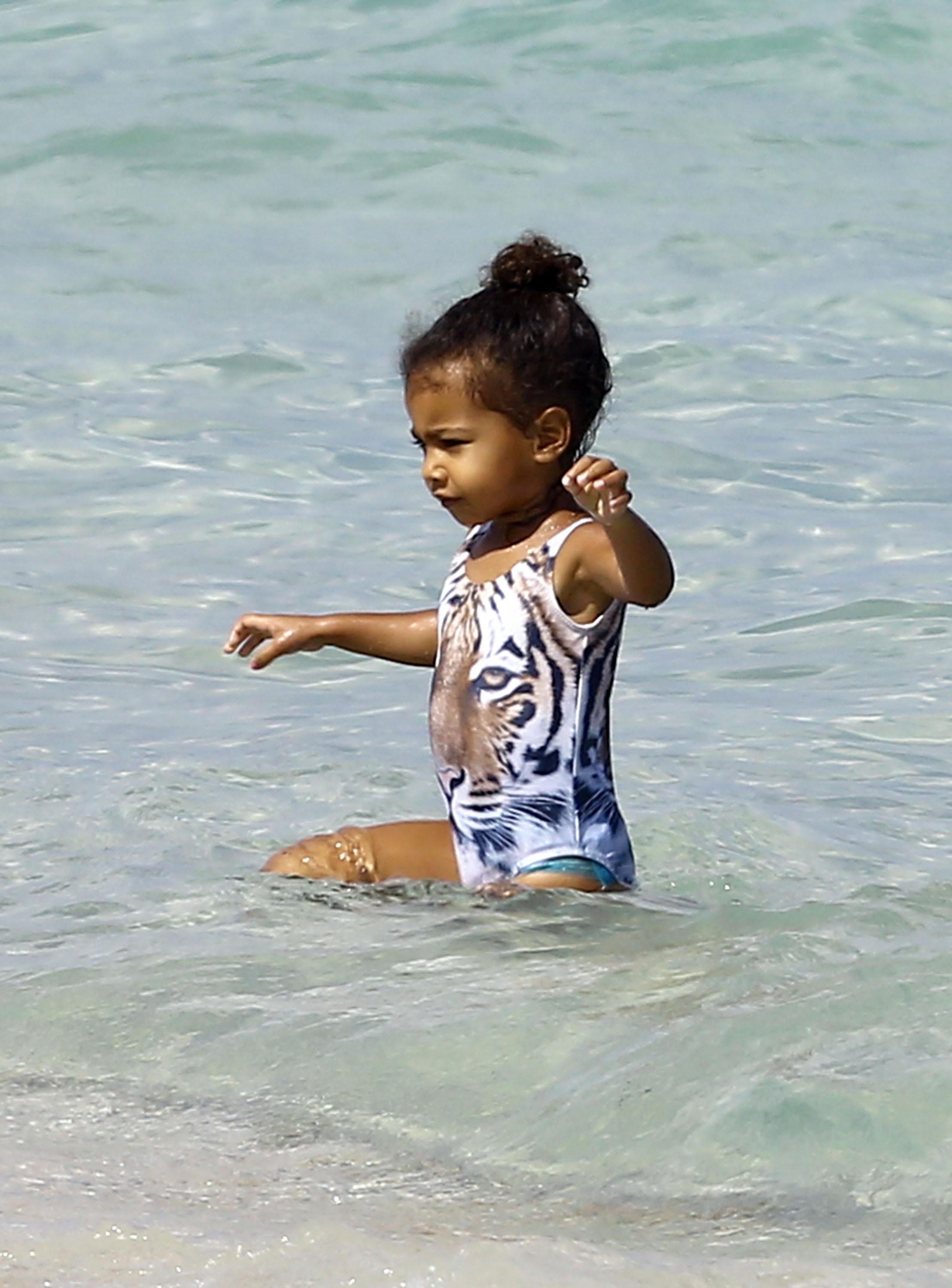 North West Tiger Swimsuit Beach Miami